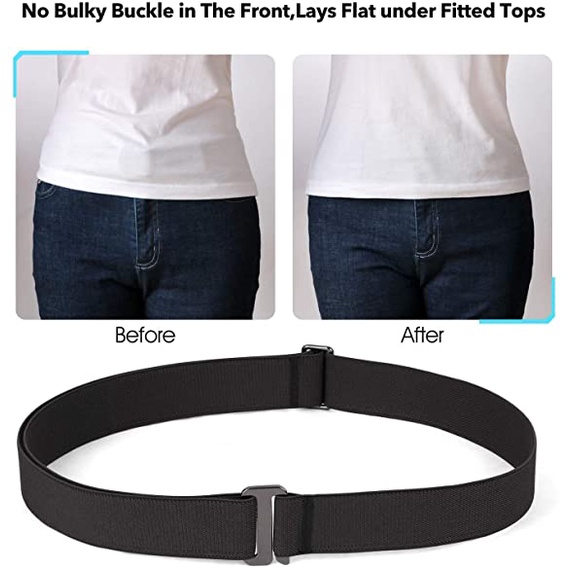 SmileFairyCC【COD &amp; Hàng Có Sẵn】Thắt Lưng Co Giãn Vô Hình Có Khóa Phẳng Có Thể Điều Chỉnh Cho Quần Jean / Đầm