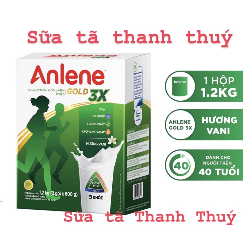 Sữa Bột Anlene Gold Movepro Hương Vanilla - Hộp Giấy 1,2 kg