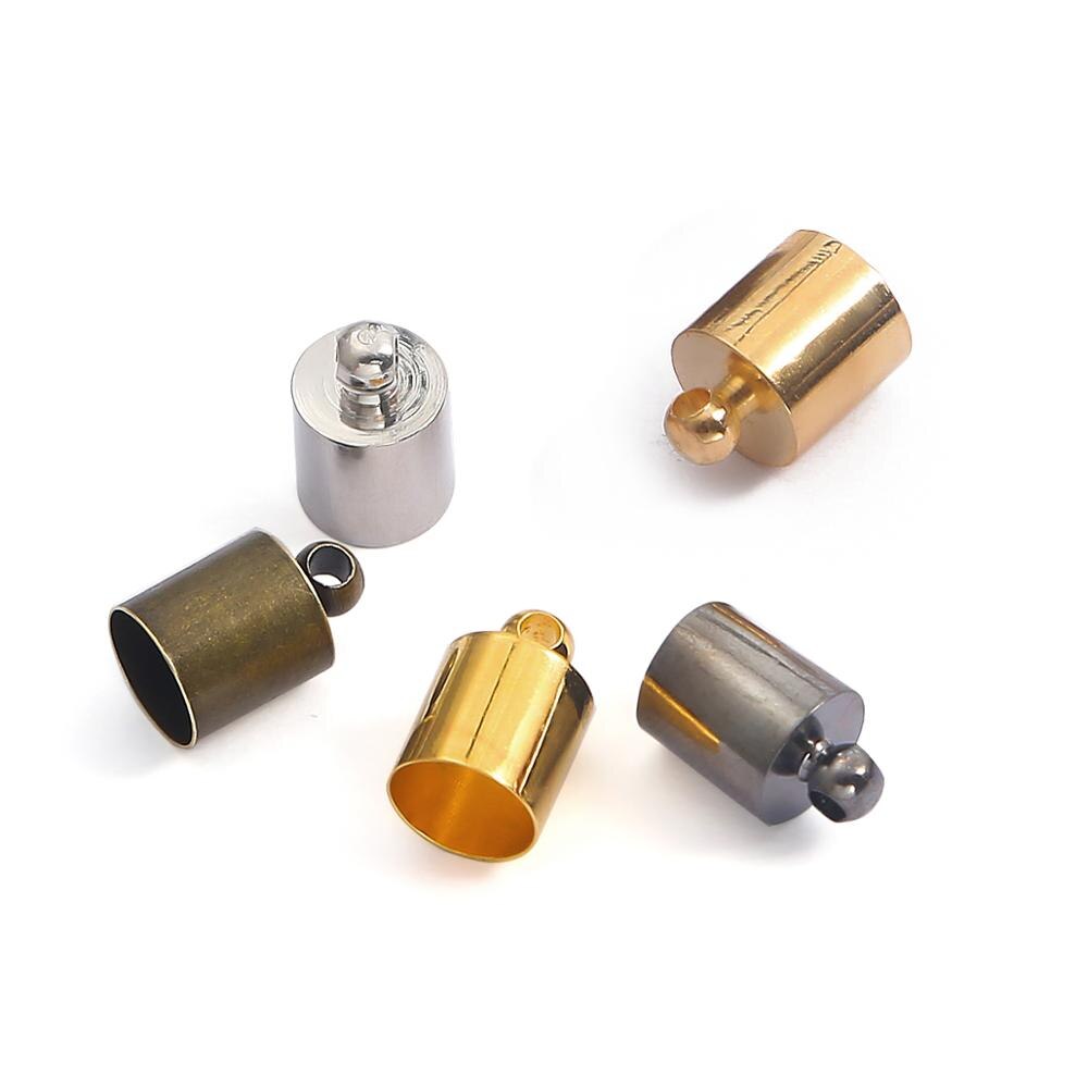 BEADIA Set 50 Nắp Da Bọc Đầu Dây Tua Rua Làm Trang Sức Thủ Công 3 4 5 6 7 8 9 10mm