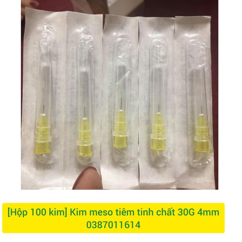 [Hộp 100 kim] Kim meso 30G 4mm tiêm tinh chất