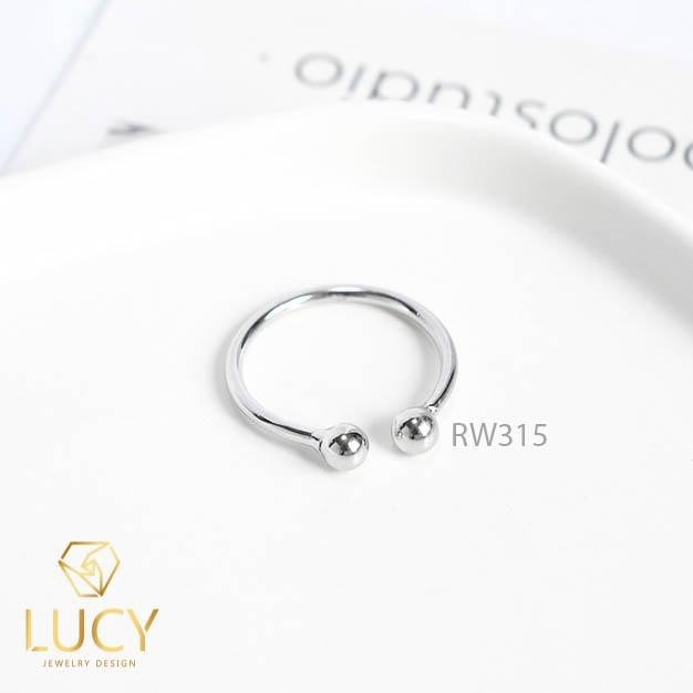 RW315 NHẪN CUFF BẠC Ý 925, XI VÀNG TRẮNG