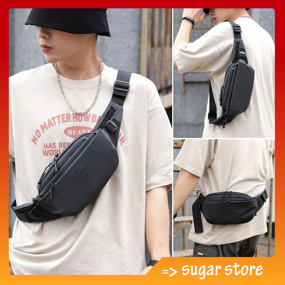 M168 - Túi đeo chéo nam nữ Steel rose M168