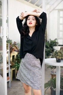 Áo sơ mi nữ công sở màu đen