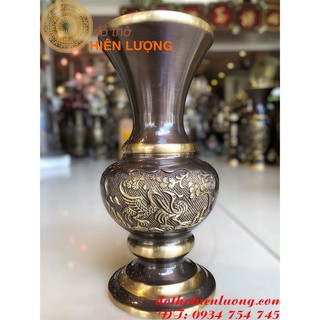Lọ Hoa Highlight Vàng Bằng Đồng Thờ Cúng