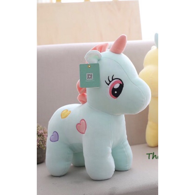 Gấu bông Kỳ Lân đứng, Unicorn nhồi bông, Ngựa Pony đứng