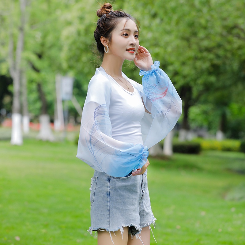 Áo Choàng Chiffon Mỏng Dáng Rộng Chống Tia UV Nhanh Khô Thời Trang Cho Nữ