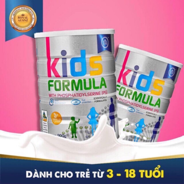 SỮA HOÀNG GIA ÚC KIDS FORMULA (3-18 tuổi)_Royal AUSNZ Lon 900g