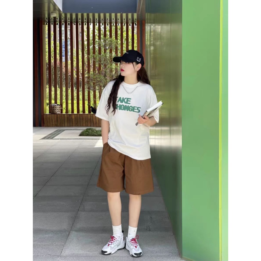 Quần short màu trơn phong cách Hàn Quốc thời trang đơn giản retro dáng rộng dành cho nam và nữ Simple Fashion quần short kaki nữ from rộng unisex quần đùi nam mặc nhà bigsize