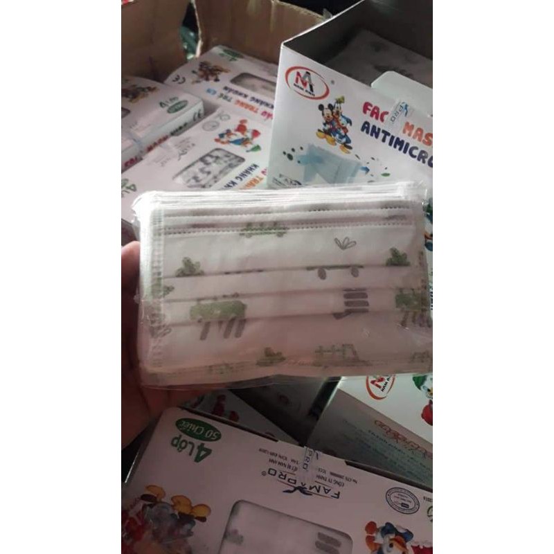khẩu trang bé kháng khuẩn 4 lớp Nam Anh hộp 50 cái( mix ngẫu nhiên) | BigBuy360 - bigbuy360.vn