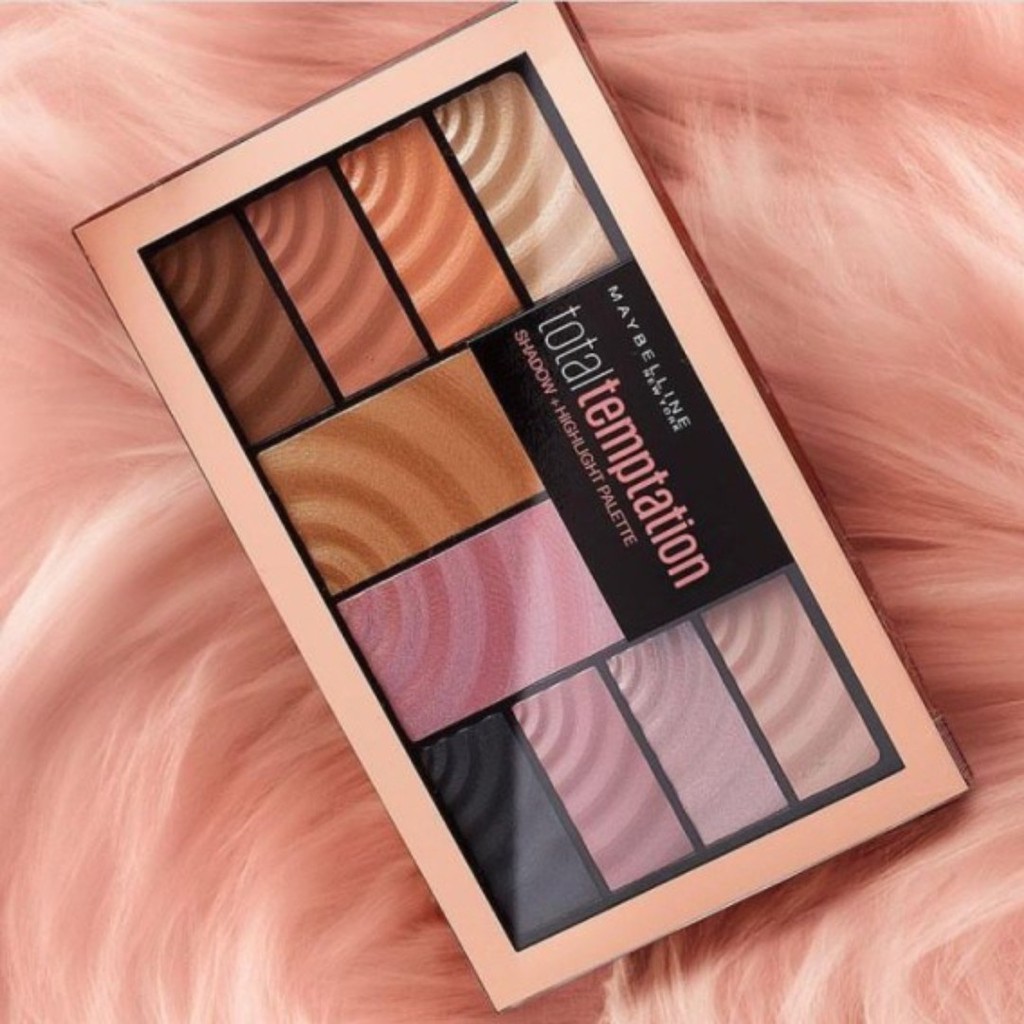 Bảng màu mắt và highlight MAYBELLINE Total Temptation Eyeshadow Palette hàng xách tay Mỹ