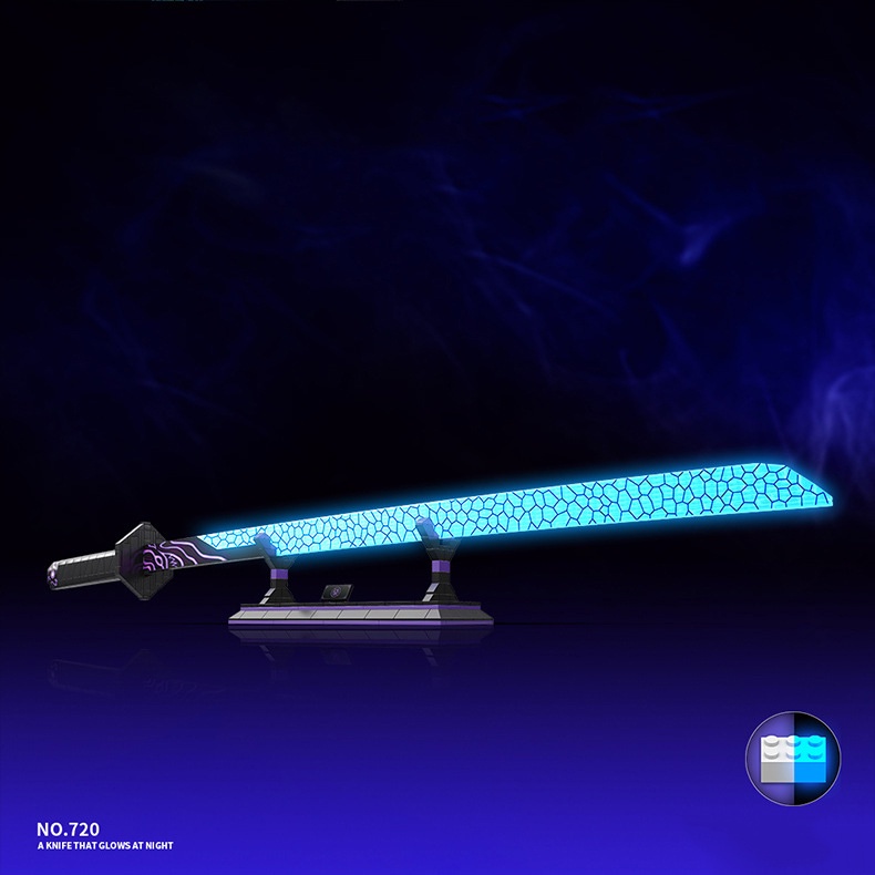 Đồ Chơi Lắp Ráp Kiểu Lego Mô Hình Thanh Kiếm Dạ Quang Phát Sáng Magic Knife Thousand Blades No.720 Với 836 PCS