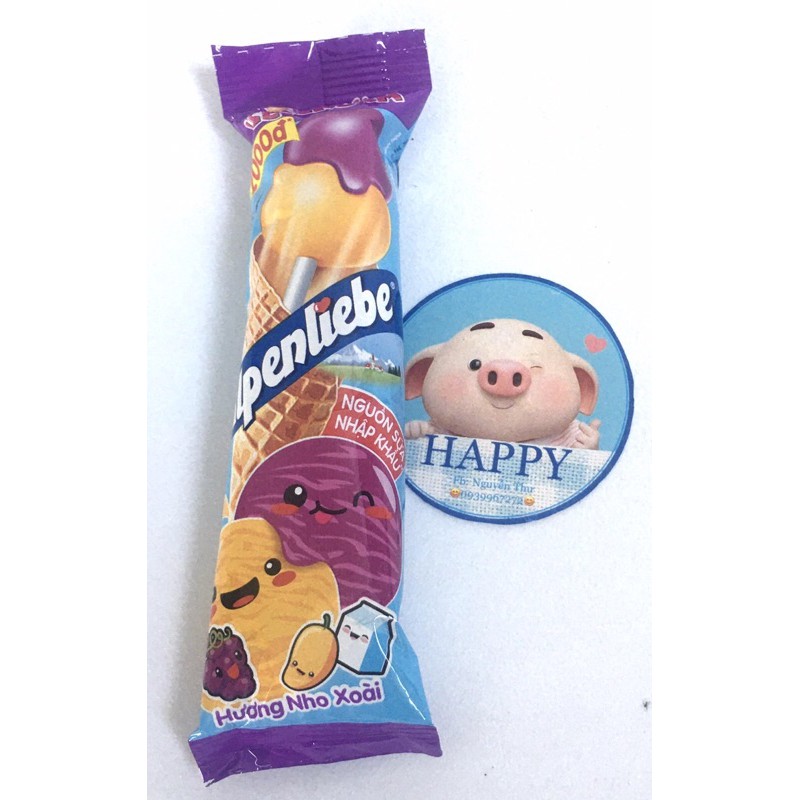 Kẹo mút ICE-CREAM ALPENLIEBE hương Vani Sôcôla/Nho Xoài que 14,5g