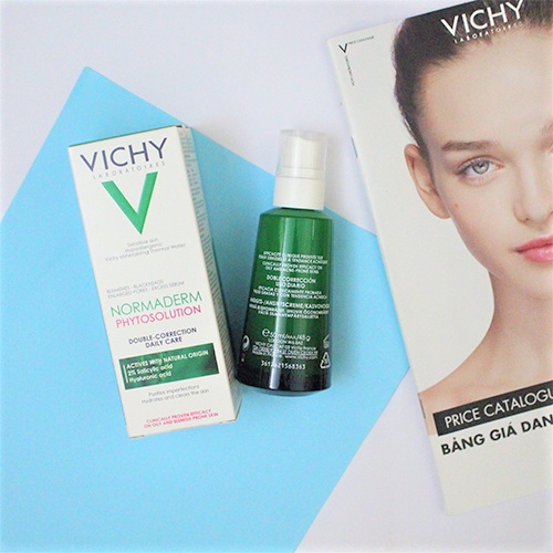 [NHẬP KHẨU-TEM PHỤ] Kem Dưỡng Vichy Dạng Gel Cho Da Mụn Tác Động Kép Normaderm Phytosolution 50ml