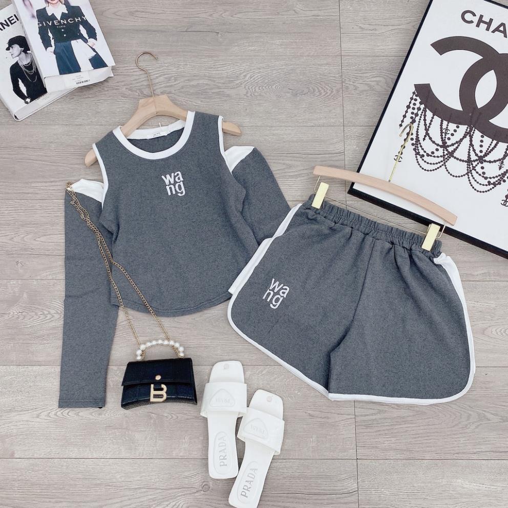 [ 𝐅𝐑𝐄𝐄 𝐒𝐇𝐈𝐏 ] SÉT ÀO DÀI TAY HỞ VAI QUẦN SOOC LƯỢN VẠT