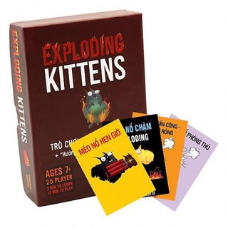Combo Mèo Nổ Exploding Kittens+4 bản mở rộng+tặng 2 bọc bài