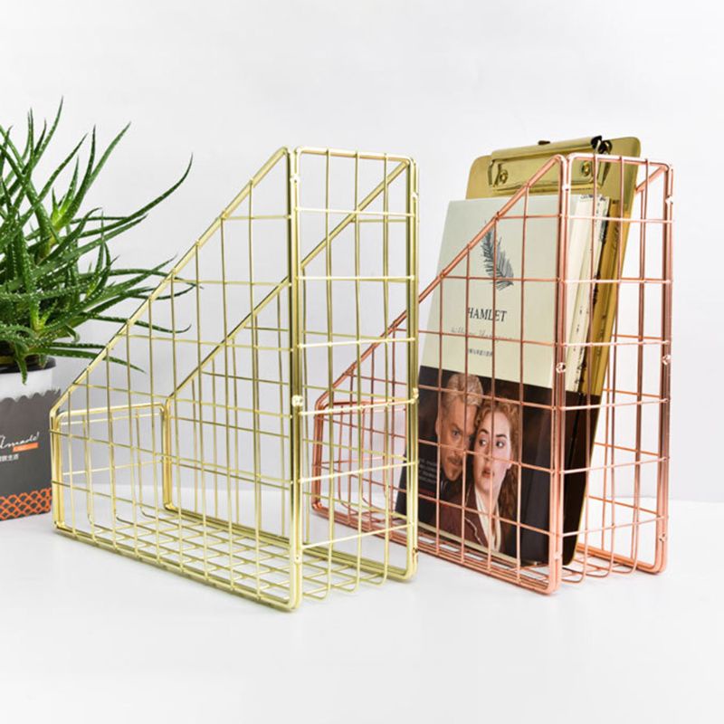 Giá Đỡ Tạp Chí / Tài Liệu Để Bàn Bằng Sắt Kiểu Bắc Âu Tiện Dụng Cho Gia Đình / Văn Phòng