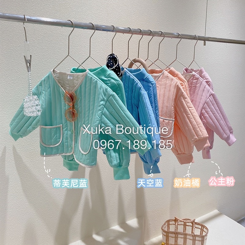 Quần Áo Trẻ Em | Bộ Quần Áo Trần Bông 2 lớp Quảng Châu Cao Cấp Cho Bé 1 - 8 tuổi | Áo Khoác Trần Bông Cho Bé [Ảnh Thật]