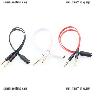 1 Bộ Chia 3.5 Mm Y 2 Jack Nam Đến 1 Nữ Tai Nghe Mic Bộ Chuyển Đổi Âm Thanh