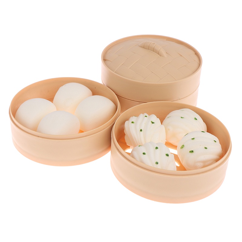 1 Bộ Đồ Chơi Xốp Squishy Giảm Stress Hình Bánh Bao Dễ Thương Cho Bé