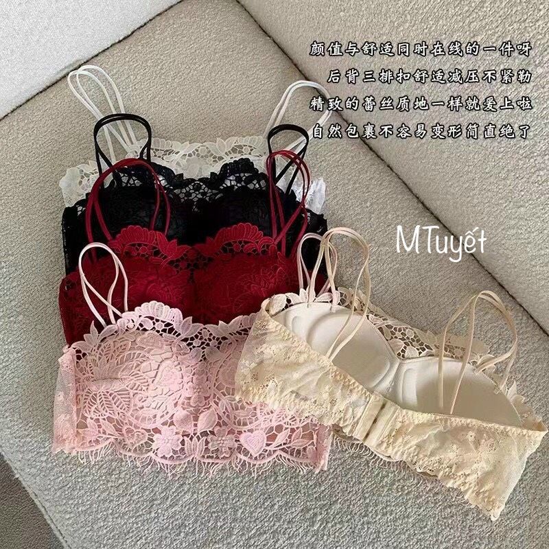 Áo bra 2 dây kép ren hoa hàng QC