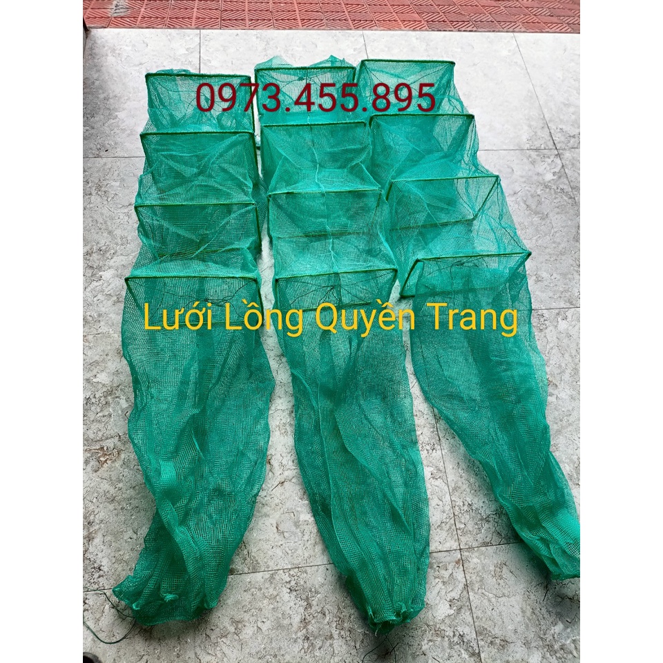 Đuôi bát quái bắt tôm ,cá chất liệu etilen gồm 4 khung