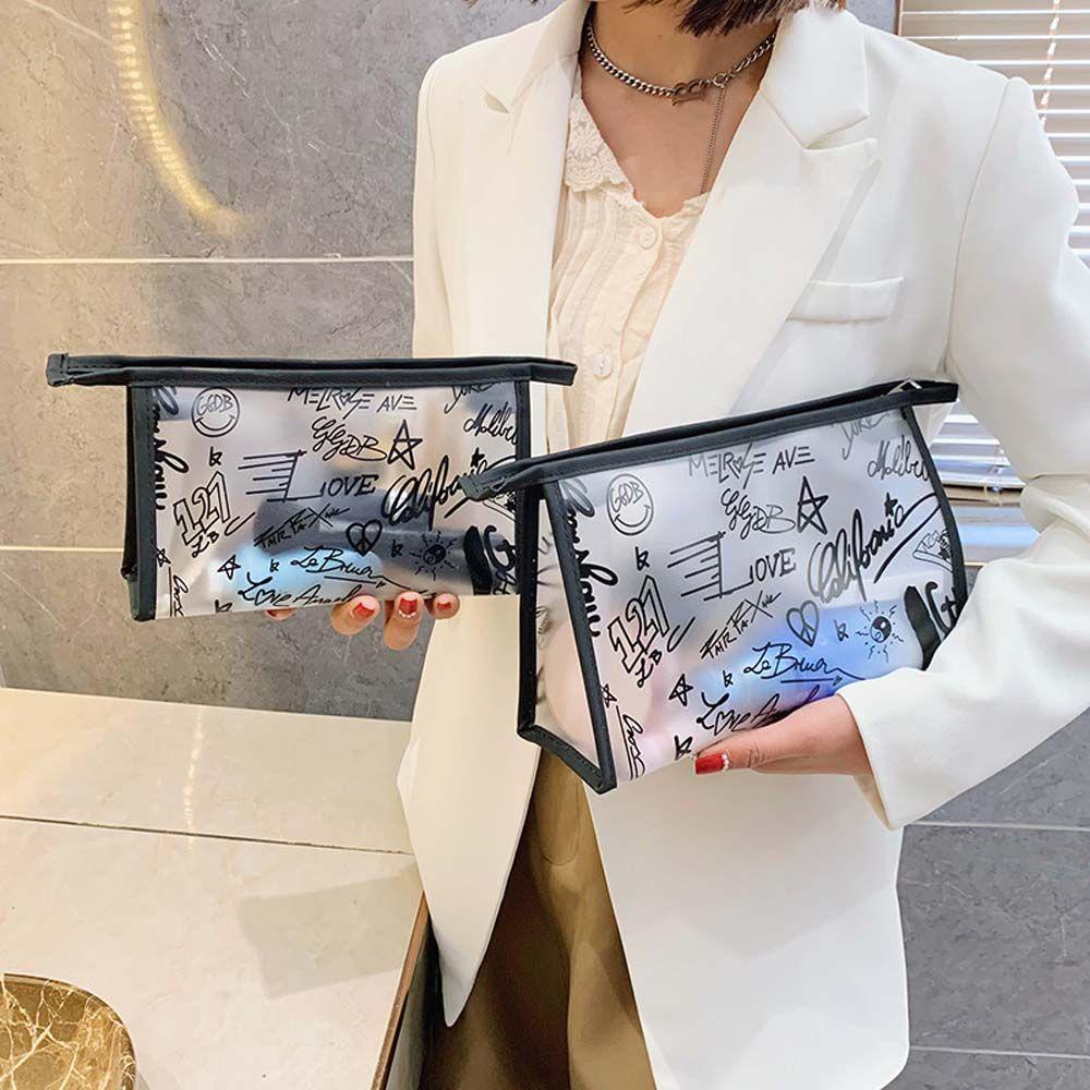 OCEANMAP Túi Đựng Mỹ Phẩm Bằng TPU Trong Suốt Hình Vuông Tiện Dụng Mang Theo Du Lịch