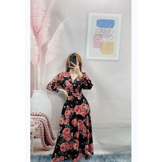 ĐẦM MAXI TAY DÀI (TAY XẺ)