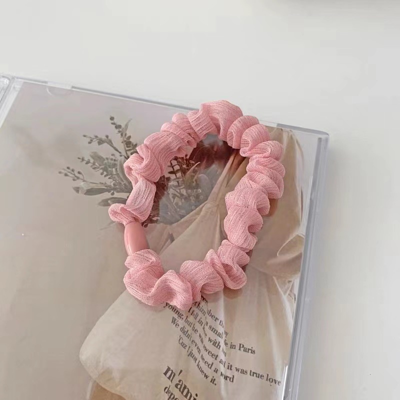 Dây Buộc Tóc Cao Su Màu Sắc Ngọt Ngào Phong Cách Hàn Quốc