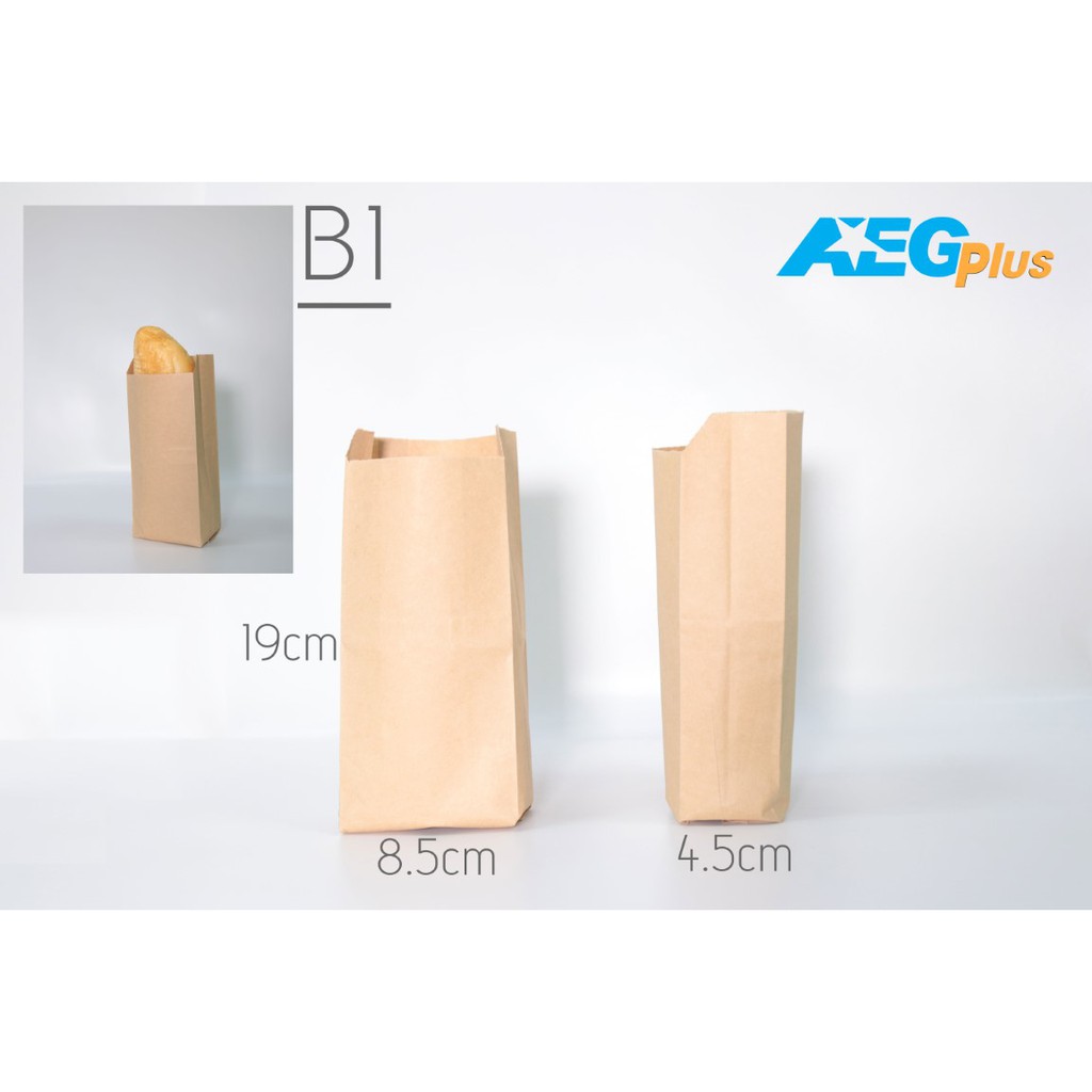 100 Túi giấy đựng bánh mì Mã Bm1