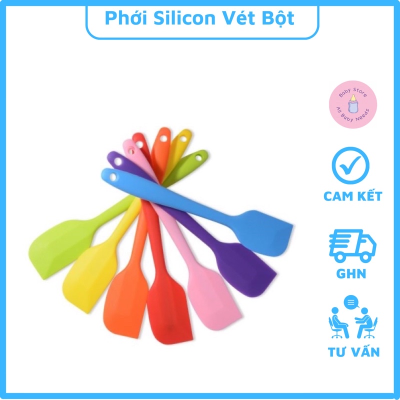 Phới Silicon Vét Bột, Trộn Bột Làm Bánh