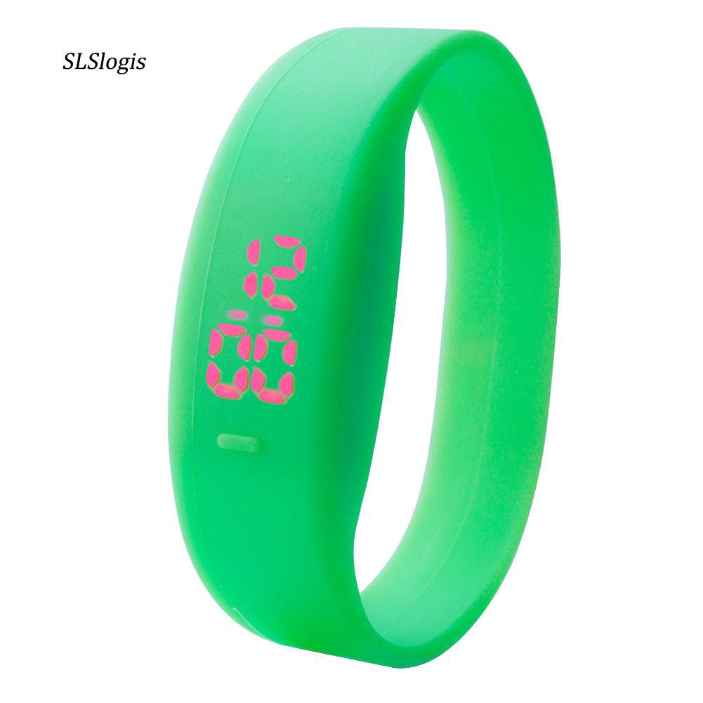 Đồng hồ điện tử màu trơn Unisex dây đeo silicon thể thao | BigBuy360 - bigbuy360.vn