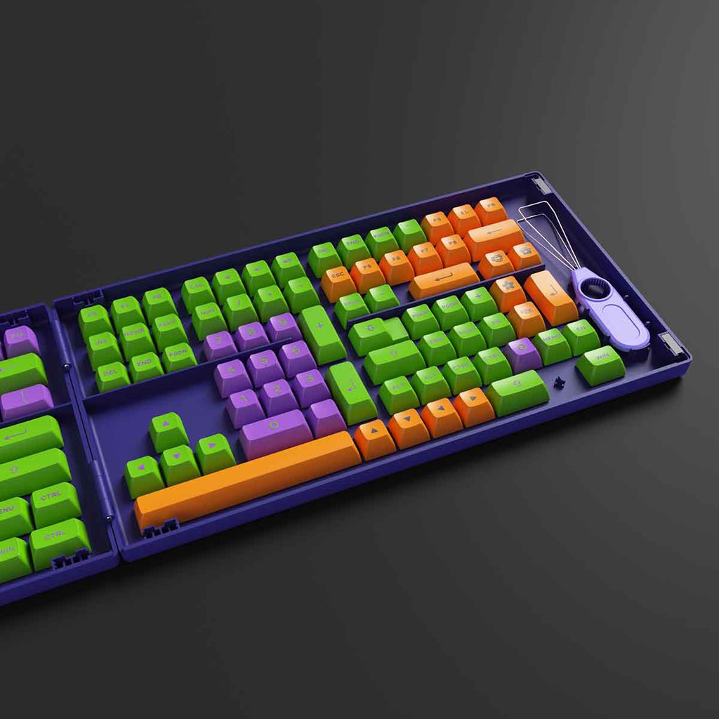 Nút bàn phím - AKKO Keycap Set  EVA-01 ASA Profile - Hàng Chính Hãng