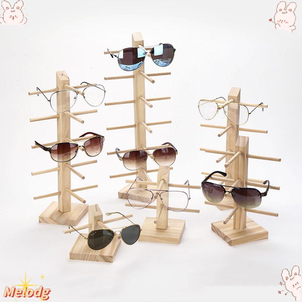 Giá Đỡ Trưng Bày Mắt Kính Nhiều Tầng Bằng Gỗ
