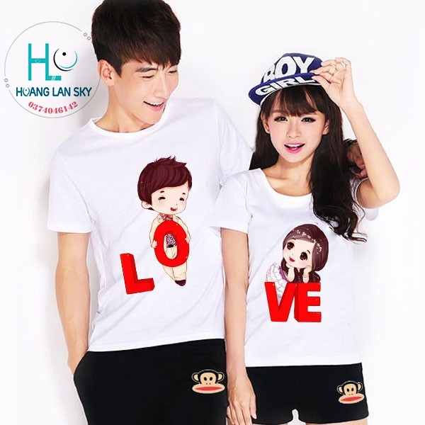 Áo Cặp chibi chú rể cô dâu đám cưới LO + VE cực ngầu ( giá 2 áo )