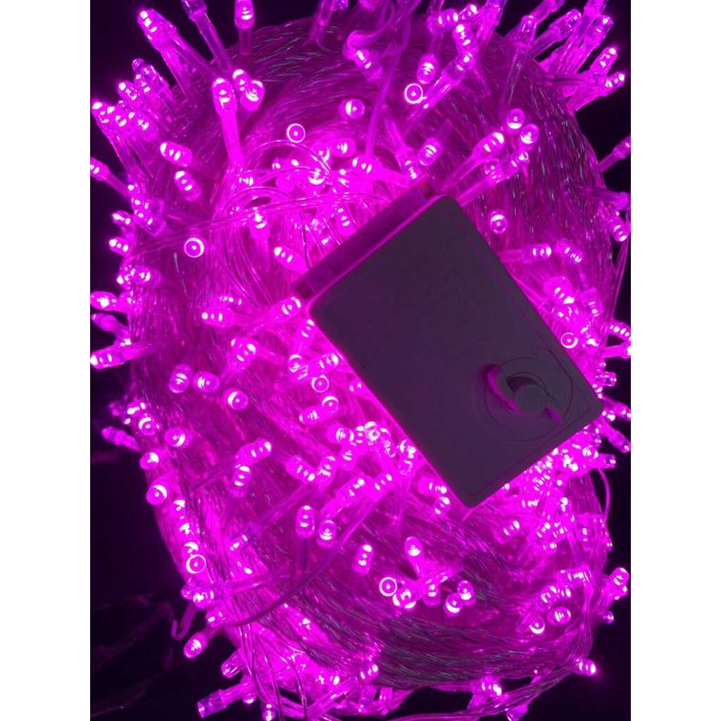 Combo 2 dây đèn nháy 100m,600 bóng  màu hồng