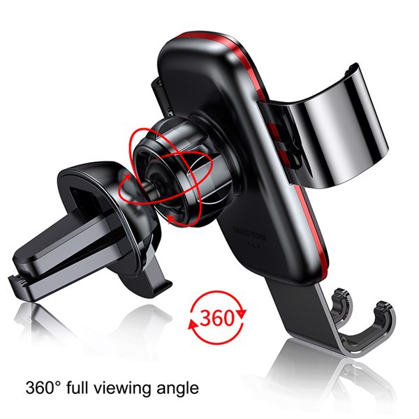 Bộ đế giữ điện thoại khóa tự động dùng cho xe hơi Baseus Metal Age Gravity Car Mount LV229（Air Version- Gắn khe gió)