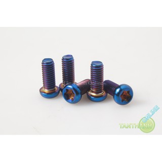 Ốc lục giác bông chòm sao 6x15 xi xanh CNC
