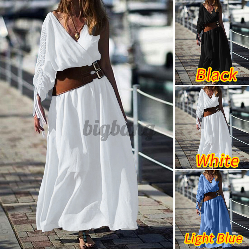 Đầm Maxi Trễ Vai Cổ Chữ V Plus Size | BigBuy360 - bigbuy360.vn