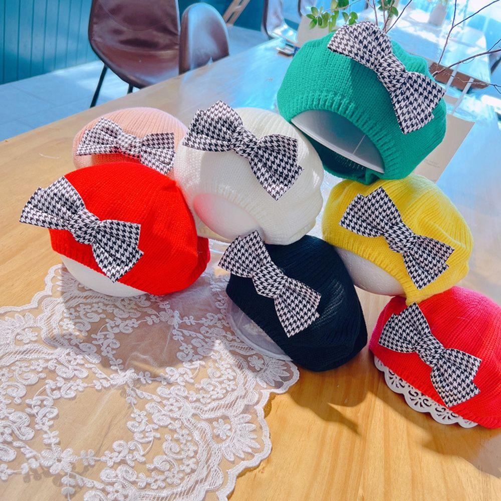 Mũ Nồi Dệt Kim Dày Dặn Giữ Ấm Mùa Đông Phong Cách Hàn Quốc Cho Bé Gái