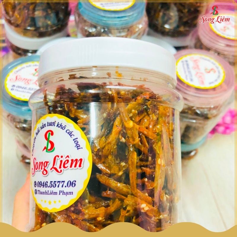 Cá cơm rim tỏi ớt, Mực rim me tỏi ớt, Mắm ruốc nhà làm siêu ngon, Combo 2hũ Cá Cơm 120g NPP Songliemshop