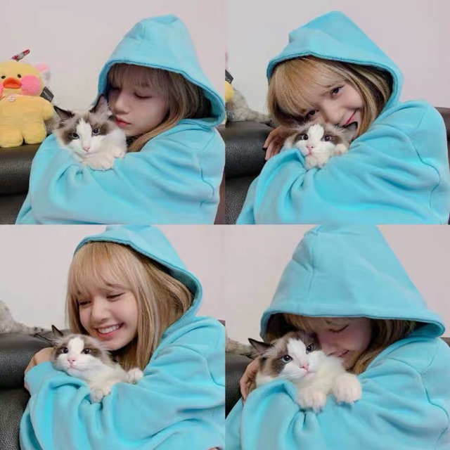 Hoodie xanh ngọc giống LaLisa