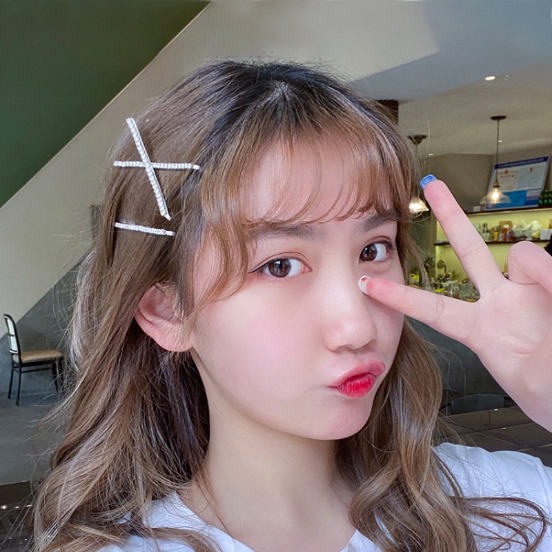 Kẹp tóc đính đá thời trang Hàn Quốc dành cho nữ 2021 mới