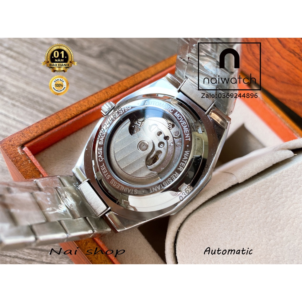 Đồng hồ nam Forsining cơ lộ máy thiết kế tối giản, máy cơ chạy automatic không cần pin, hoạt động vĩnh viễn, NaiWatch