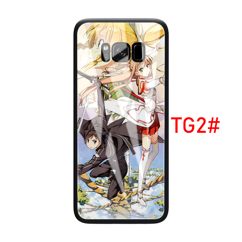 Ốp Lưng Kính Cường Lực In Hình Sword Art Online Cho Redmi Note 5 6 7 8 8t 9 Pro Max 4x 6a 8 8a