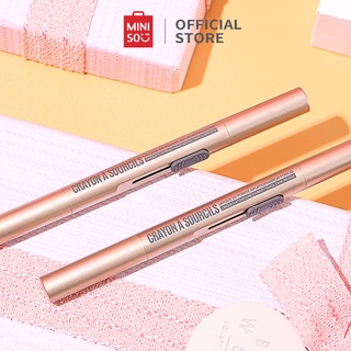 Chì kẻ mày Miniso Unique Flattened Nib Eyebrow Pencil 0.14g (Nâu/Nâu đậm)