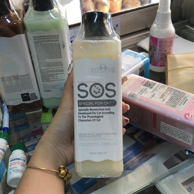 SỮA TẮM SOS DÀNH RIÊNG CHO MÈO 530ml (hình thật)