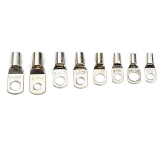 60pcs SC Tinned Copper Lug Ring Wire Connectors Bare Cable Terminal with Plastic Box