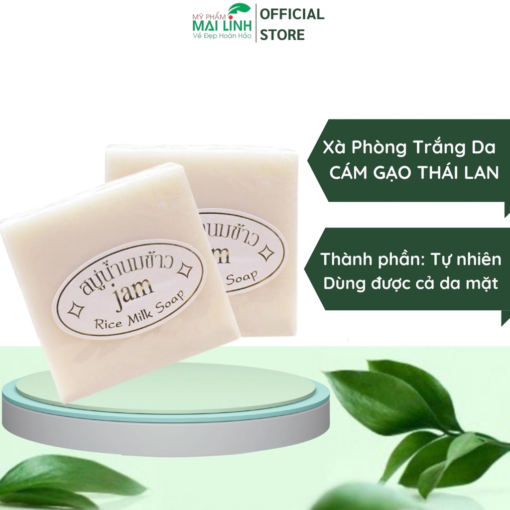 Xà Phòng Cám Gạo - Xà Bông Trắng Da Thái Lan Jam Rice Milk Soap