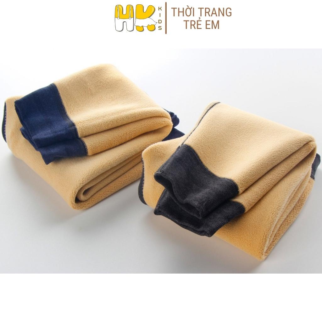 Quần lót lông cho bé trai từ 1 đến 10 tuổi, quần nỉ chất cotton dày dặn lớp lót nhung mềm mại  - HK KIDS