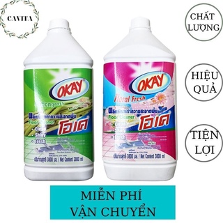 Nước Lau Sàn Okay 3800ml Thái Lan CAVITA giúp diệt sạch vi khuẩn, bảo vệ sức khỏe gia đình